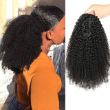 Queue de cheval Ponytail Noir à Pince Naturel Remy Hair Afro Curly