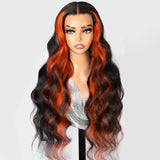 13x4 Lace Body Wave 1B/GINGER 200% pré-découpé, pré-éclairci, sans colle