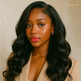 Prédécoupé Front lace 13x6" Body Wave Brun Foncé « prêt-à-porter »