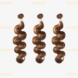 3 Paquets de Tissage Cheveux Vierge Human Hair Body Wave Chatain Méché Blond