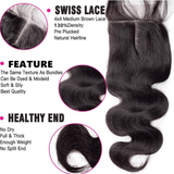 3 Paquets de Tissage + Closure Body Wave