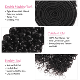 3 Paquets de Tissage + Closure Kinky Curly