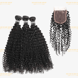 3 Paquets de Tissage + Closure Kinky Curly