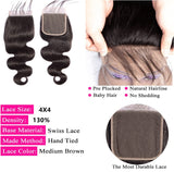 3 Paquets de Tissage Dégradé + Closure Body Wave