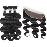 3 Paquets de Tissage + Lace Frontal Body Wave 13x4