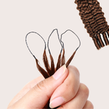 Extensions Feather Weft B-Curly – Mèches fines à nouer 30# B-Curly