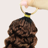 Extensions Feather Weft B-Curly – Mèches fines à nouer 30# B-Curly