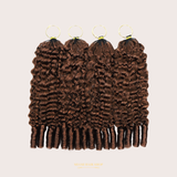 Extensions Feather Weft B-Curly – Mèches fines à nouer 30# B-Curly
