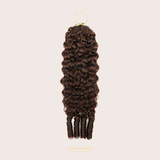 Extensions Feather Weft B-Curly – Mèches fines à nouer 4# B-Curly