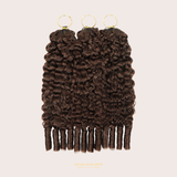 Extensions Feather Weft B-Curly – Mèches fines à nouer 4# B-Curly