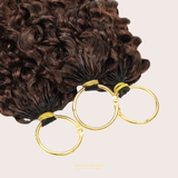 Extensions Feather Weft B-Curly – Mèches fines à nouer 4# B-Curly
