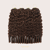 Extensions Feather Weft B-Curly – Mèches fines à nouer 4# B-Curly