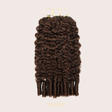 Extensions Feather Weft B-Curly – Mèches fines à nouer 4# B-Curly