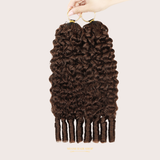 Extensions Feather Weft B-Curly – Mèches fines à nouer 4# B-Curly