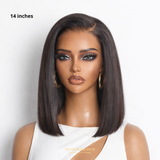 Bob Blunt Cut Lisse Sans Colle 13x4 HD Lace