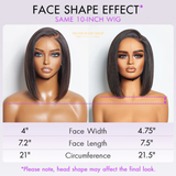 Bob Silky Brown Highlight 13x4 - Raie à Gauche Sans Colle PreMax