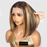 « PRÊT-À-PORTER » Bobo Wig Front Lace 4x4" Raide P4/27 Prédécoupé