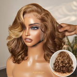 Body Wave Honey Brown Méché Blond Sans Colle 13x4 PreMax