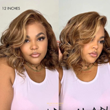 Body Wave Honey Brown Méché Blond Sans Colle 13x4 PreMax