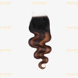 Closure Body Wave | Chatain Méché | T1B4/30# 4x4
