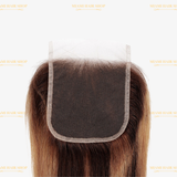 3 Paquets de Tissage + Closure Straight Chatain Méché T1B4/30#