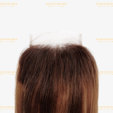 3 Paquets de Tissage + Closure Straight Chatain Méché T1B4/30#