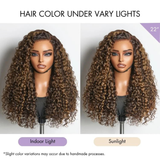Funmi Curly 7x6 Brown Highlight - Sans Colle - Taille Unique Ajustable