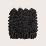 Extensions Feather Weft B-Curly – Mèches fines à nouer