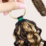 Extensions Feather Weft B-Curly – Mèches fines à nouer P4 27# B-Curly