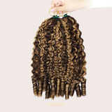 Extensions Feather Weft B-Curly – Mèches fines à nouer P4 27# B-Curly