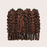 Extensions Feather Weft B-Curly – Mèches fines à nouer P4 30# B-Curly