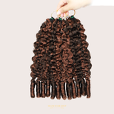 Extensions Feather Weft B-Curly – Mèches fines à nouer P4 30# B-Curly
