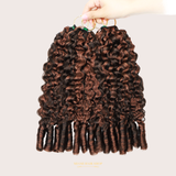 Extensions Feather Weft B-Curly – Mèches fines à nouer P4 30# B-Curly