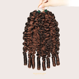 Extensions Feather Weft B-Curly – Mèches fines à nouer P4 30# B-Curly