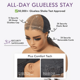 Perruque 7x6 Butterfly Cut Yaki Straight - Sans Colle - Taille Unique Ajustable