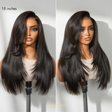Perruque 7x6 Butterfly Cut Yaki Straight - Sans Colle - Taille Unique Ajustable