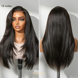 Perruque 7x6 Butterfly Cut Yaki Straight - Sans Colle - Taille Unique Ajustable