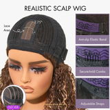 Perruque Bob Yaki à Frange – Brown Highlight Sans Colle