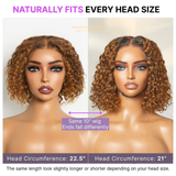 Perruque Deep Curly Sans Colle – 5x5 Closure Brown Highlight