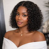 Perruque Deep Curly Sans Colle – 5x5 Closure Brun Foncé