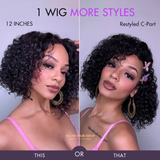 Perruque Deep Curly Sans Colle – 5x5 Closure Brun Foncé