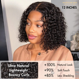 Perruque Deep Curly Sans Colle – 5x5 Closure Brun Foncé