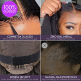 Perruque Layered Bob Raie à Gauche Sans Colle 10" | 26 cm