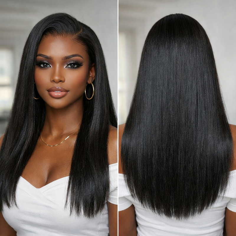 Perruque Yaki Straight Sans Colle 13x6 PreMax – Miami Hair Shop