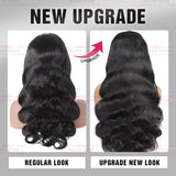 Perruque HD 5x5 Body Wave 180%,Version Améliorée avec Plus de Volume,glueless