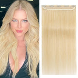 Extension à Clips Straight Blond Platine Mono Bande Maxi Volume