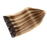 Extension à Clips Straight Chatain Méché Blond Mono Bande Maxi Volume