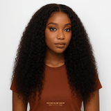 Front lace 13x4" Kinky Curly Brun Foncé