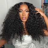 Front lace 13x4" Kinky Curly Brun Foncé