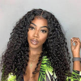 Front lace 13x4" Kinky Curly Brun Foncé